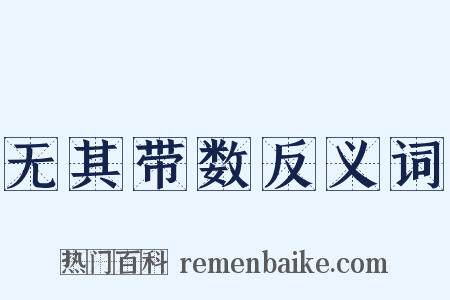 无其带数反义词是什么意思的图片